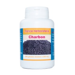 GELULES CHARBON vegetale 120 capsule con dose di 260 mg. -No- France Herboristerie