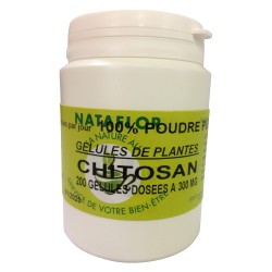 GELULES CHITOSAN 120 gélules dosées à 300 mg poudre pure. - France Herboristerie