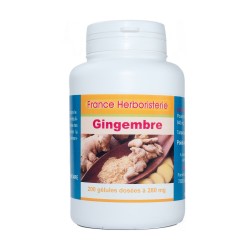 GELULES GINGEMBRE rhizome 120 gélules dosées à 270 mg. - France Herboristerie