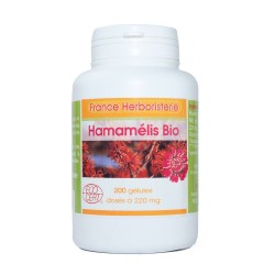 GELULES HAMAMELIS feuille (Noisetier de Sorcière) 120 gélules dosées à 240 mg. - France Herboristerie