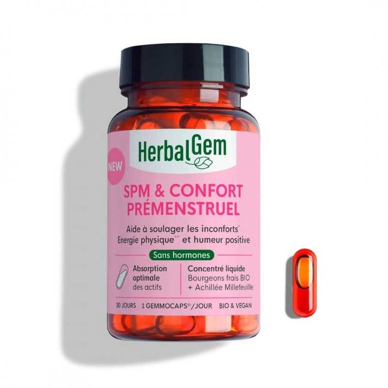 SPM Premenstrual Comfort - 30 GEMMOCAPS - Aliviando malestar, energía física, estado de ánimo positivo - Herbalgem