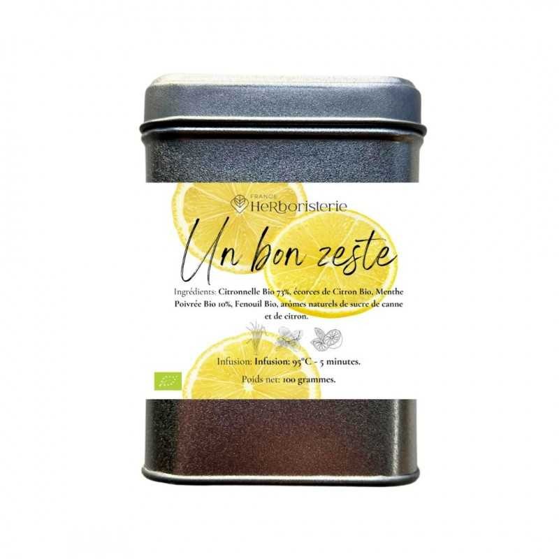 Un Bon Zeste - Infusion aromatisée bio - Boite 100 grammes