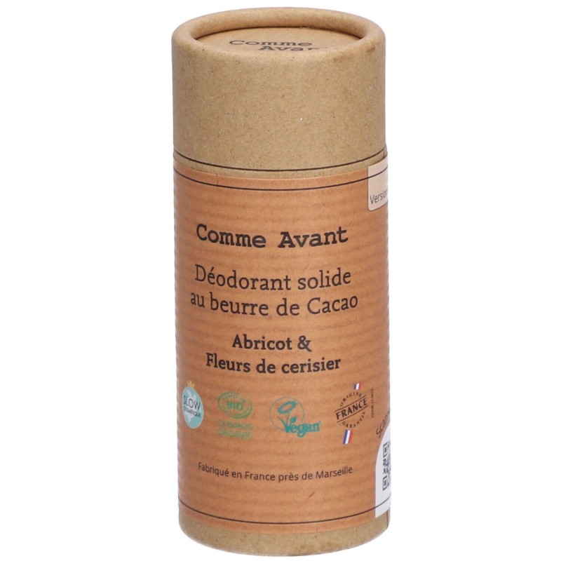 Déodorant solide abricot & fleurs de cerisier – Naturel, bio & zéro déchet | Comme Avant