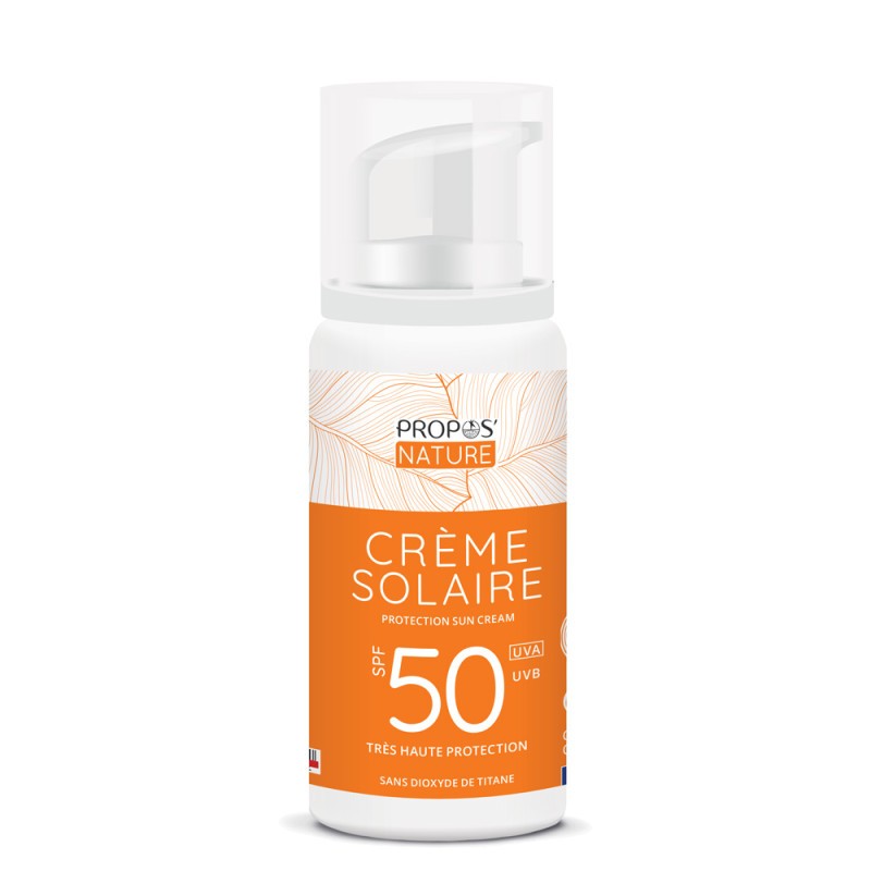 Crème Solaire Bio SPF50 – Très haute protection naturelle – 100 ml | Sans traces blanches