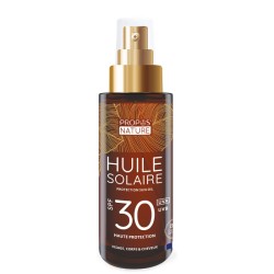 Huile Solaire Naturelle SPF30 – Haute Protection Visage Corps Cheveux | 100 ml