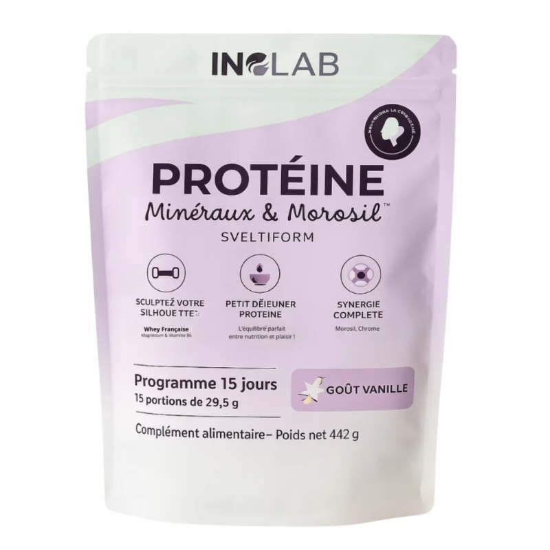 Sveltiform Inolab | Collation minceur au Morosil, protéines & minéraux – Goût vanille