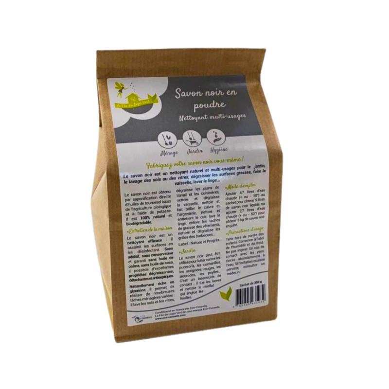 Savon Noir en Poudre – Nettoyant multi-surfaces naturel et économique – 350g
