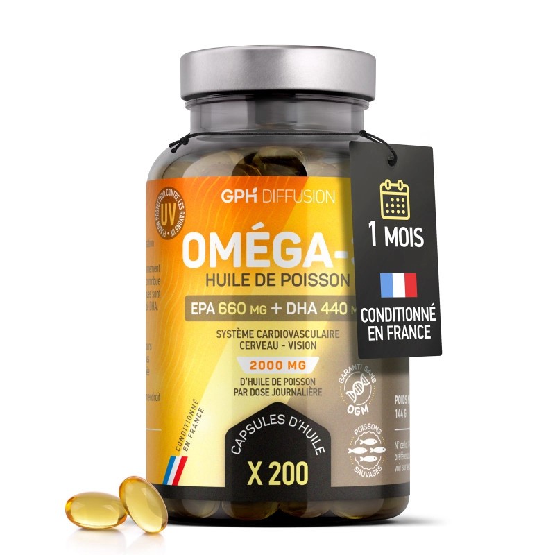 OMEGA 3 - 200 capsules fish oil