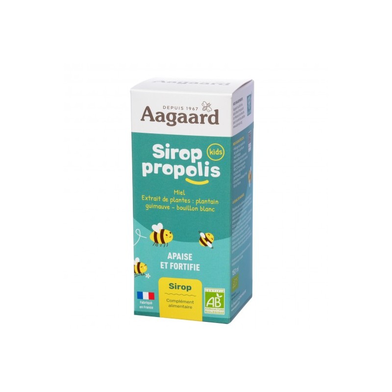Sirop Propolis enfants - Miel, Plantain, Guimauve, Bouillon Blanc - Aagaard
