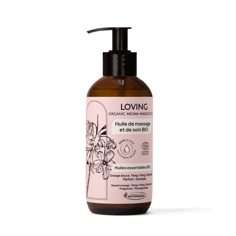 Huile de Massage Loving - Orange douce, Patchouli, Ylang-Ylang - 250 ml