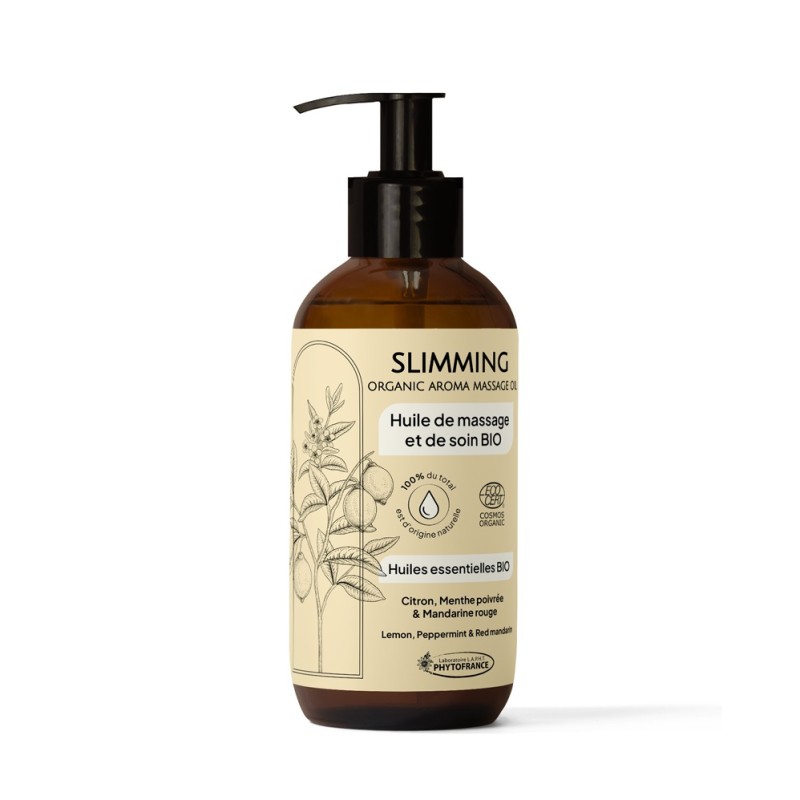 Huile de Massage Slimming - Citron, Menthe poivrée, Mandarine rouge - 250 ml