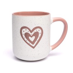 Tasse coeur rose - 400ml