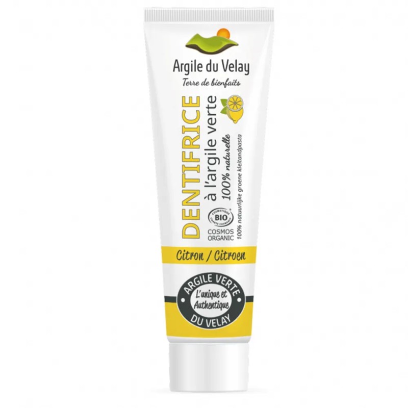 Dentifrice Argile Verte du Velay & Citron – Naturel & Bio | France-Herboristerie