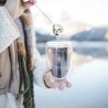 Pince à thé cœur dorée - Infuseur à tisane en acier inoxydable pour tisane en vrac