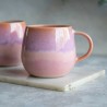 Mug Glace - Tasse en grès rose effet glacé fabriquée au Portugal