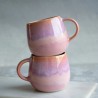 Mug Glace - Tasse en grès rose effet glacé fabriquée au Portugal