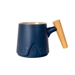 Tasse à infusion avec filtre intégré - Mug en porcelaine Montagne Marine (350ml)