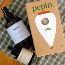 Olla hydratante Blanc grainé en terre cuite - Arrosage autonome naturel pour plantes en pot