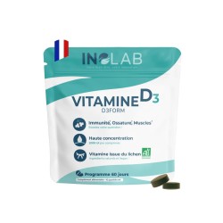 Vitamine D3 vegan issue du lichen bio 60 comprimés