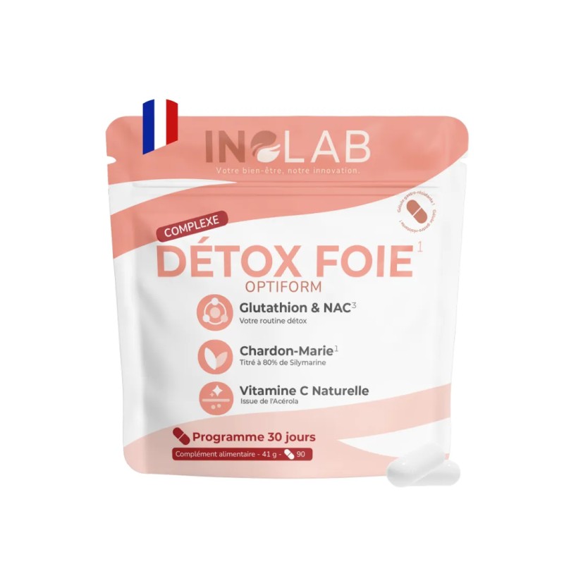 L-Glutathion & précurseurs détox Inolab – NAC, chardon-marie, vitamine C