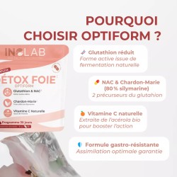 L-Glutathion & précurseurs détox Inolab – NAC, chardon-marie, vitamine C