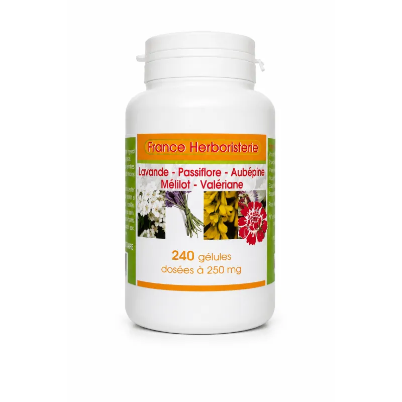 Complesso di rilassamento 240 capsule dosate a 250 mg.- France Herboristerie