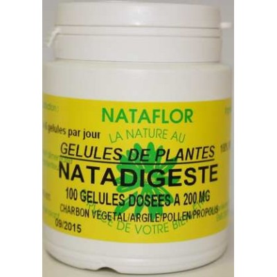 NATADIGESTE 100 gélules dosées à 400 mg.