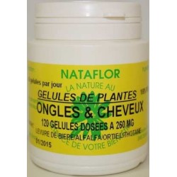 Ongles et cheveux 120 gélules 260 mg poudre pure