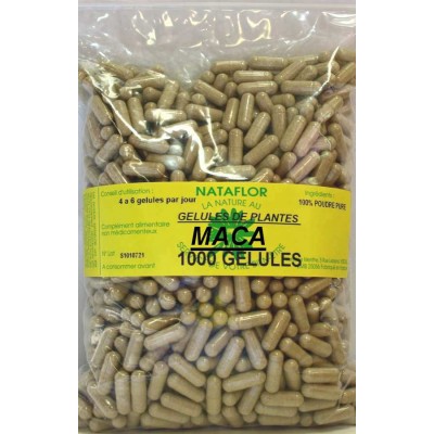 GELULES MACA 1000 GELULES à 500 mg poudre pure.