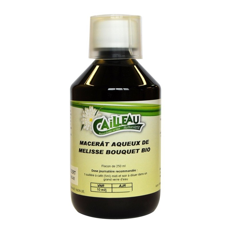 Macérat Aqueux de Mélisse - Bouquet Bio - Flacon de 250 ml - Cailleau Macérat Aqueux de Mélisse - Bouquet Bio - Flacon de 250 ml - Cailleau