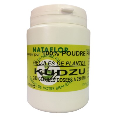 KUDZU GELES 240 Kapseln mit einer Dosierung von 220 Mg.