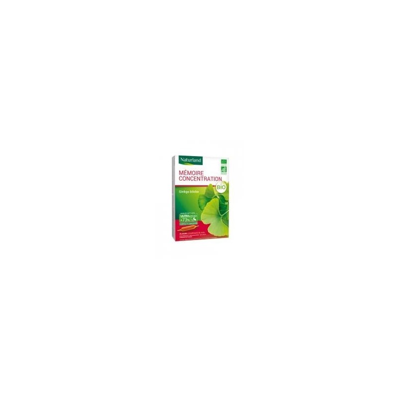 Mémoire Concentration Bio 20 Ampoules Buvables de 10 ml