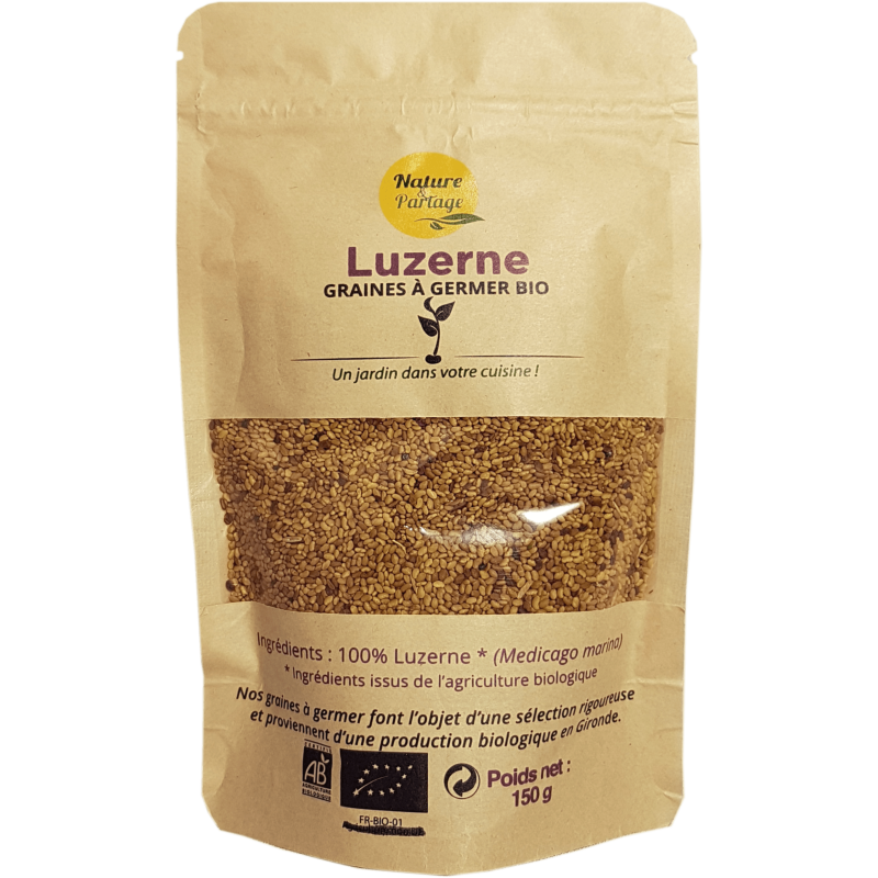 Bio Luzerne (Alfalfa) Samen zum Keimen - 150 g