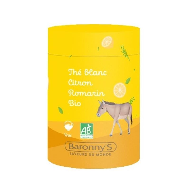 Infusettes Thé blanc, Citron, Romarin - Barrony's
