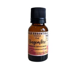 HUILE ESSENTIELLE GINGEMBRE Zingiber officinale  15 ml.