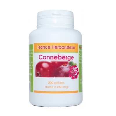 CANNEBERGE-GELAGE 200 Kapseln mit einer Dosierung von 250 mg