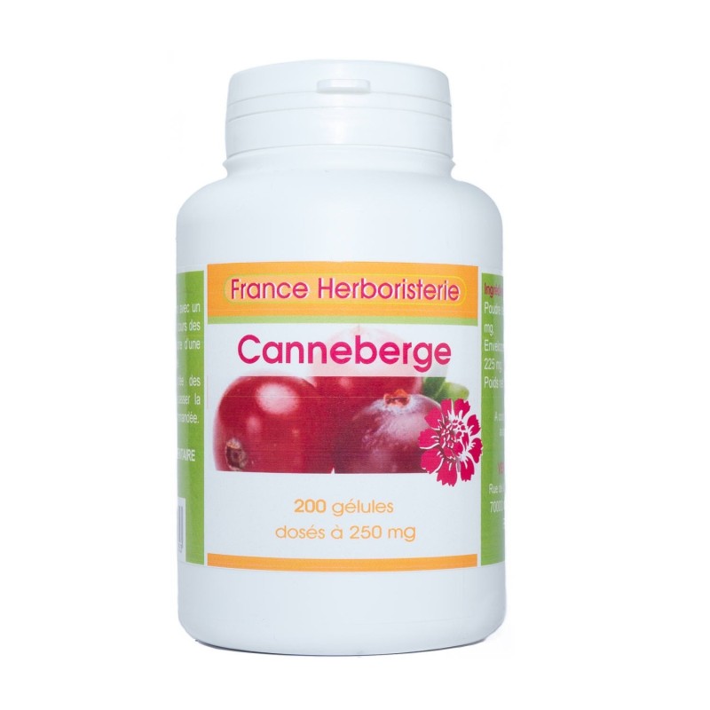 GELULES CANNEBERGE dosees 250 mg.