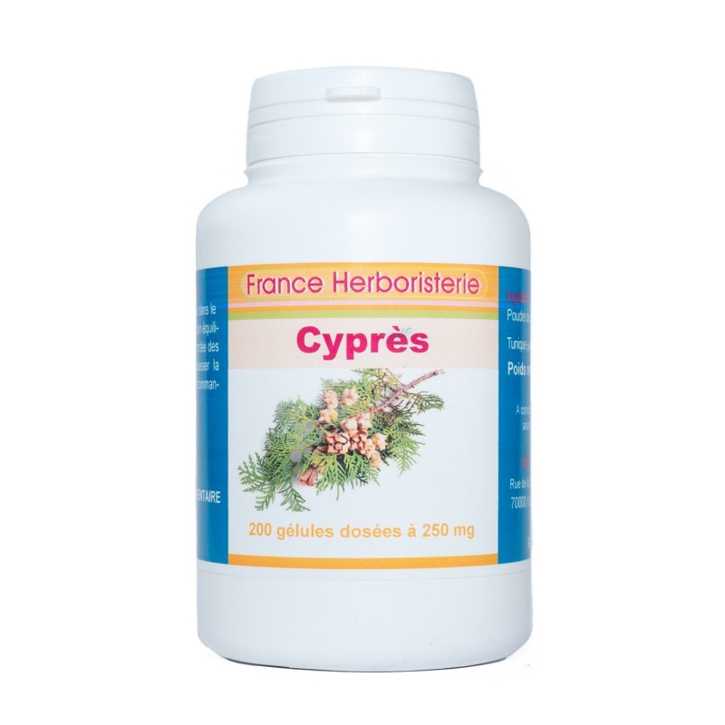 Gélules cyprès 250 mg.