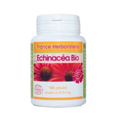 ECHINACEA BIO Wurzel GELS 100 Kapseln mit einer Dosierung von 250 mg.