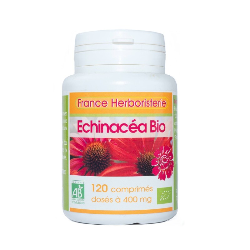  ECHINACEA Wurzel BIO AB dosiert mit 400 mg in Tablettenform.