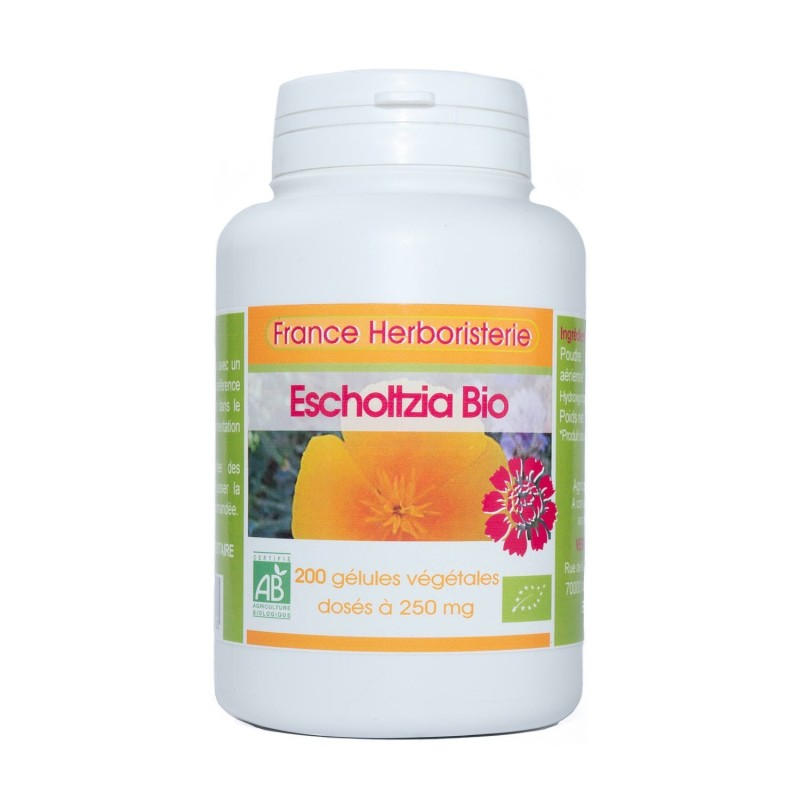 200 gélules ESCHOLTZIA BIO AB dosées à 250 mg.