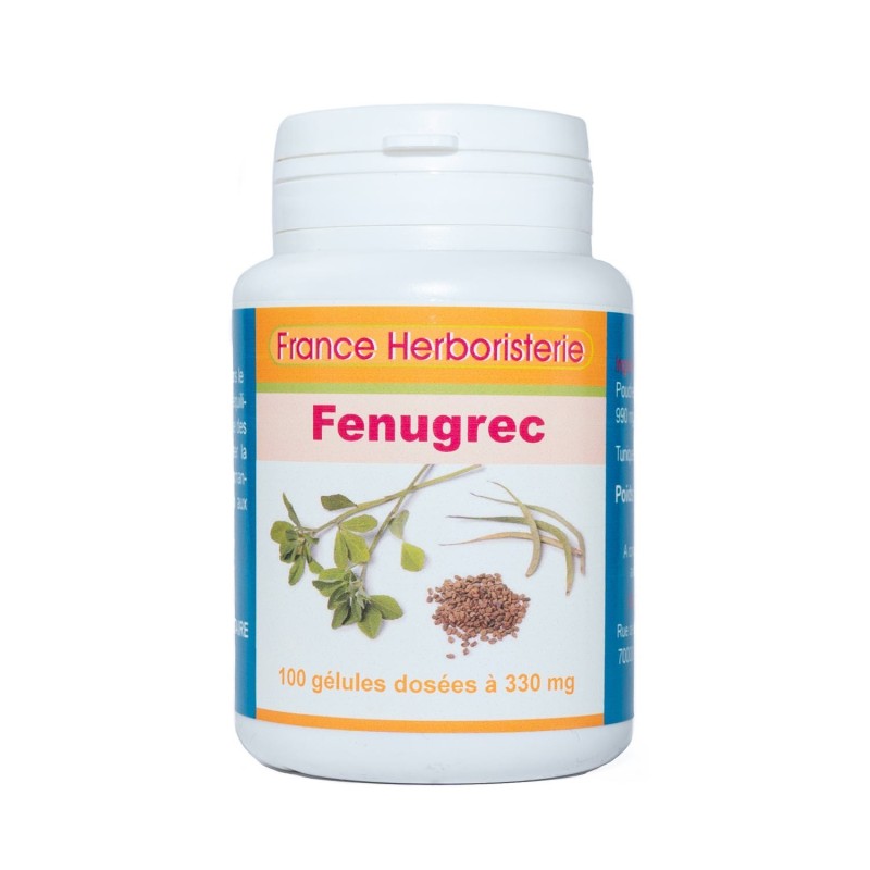 GELULES FENUGREC semence 100 gélules dosées à 330 mg.