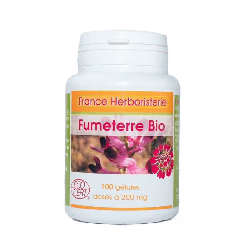 GELULES FUMETERRE plante 100 gélules dosées à 200mg.