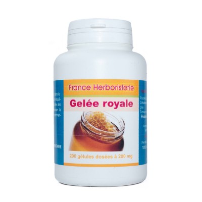 GELULES GELEE ROYALE pure 200 gélules dosées à 200 mg.