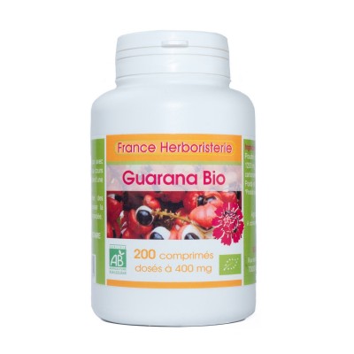 GUARANA BIO AB 200 Tabletten mit einer Dosierung von 400 mg in Tablettenform.