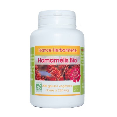 200 gélules HAMAMELIS BIO AB dosées à 220 mg.