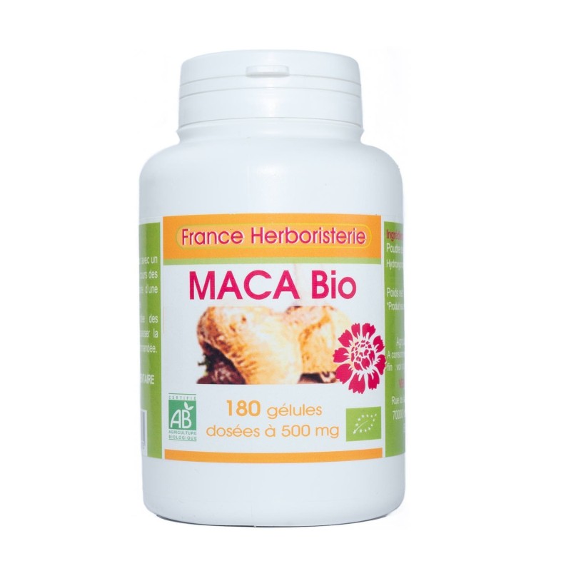MACA BIO 180 gélules dosées à 500mg