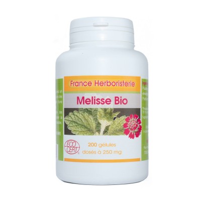 GELULES MELISSE feuille 200 gélules dosées à 250 mg.
