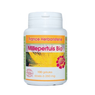GELULES MILLEPERTUIS plante 100 gélules dosées à 250 mg.