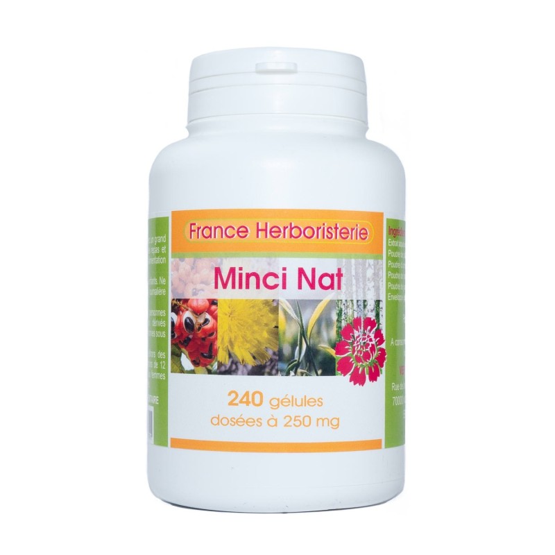 minci-nat 240 gélules à 270 mg poudre pure.